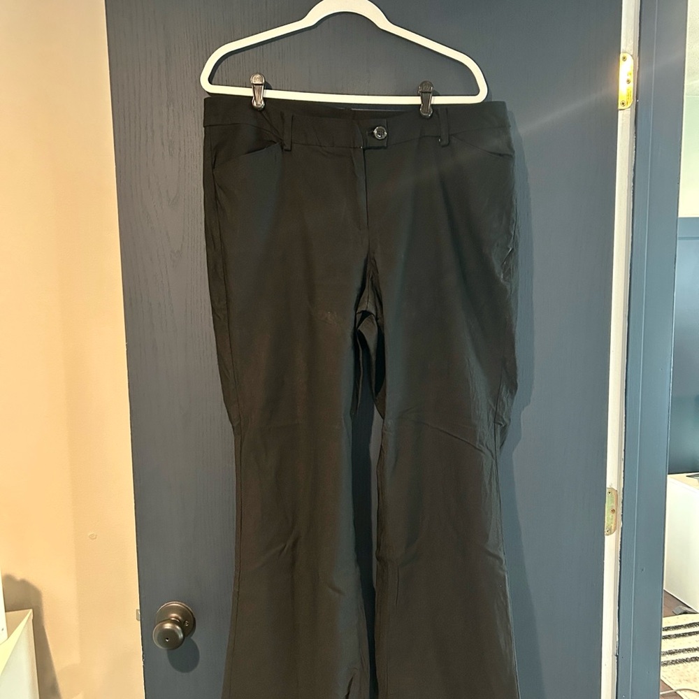 Lane Bryant Black Button-Detail Pants